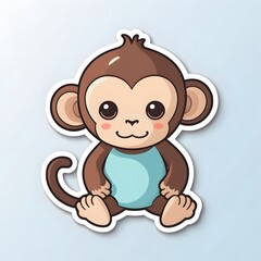 Obraz premium cute monkey coloring book
