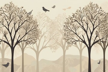 landscape with trees