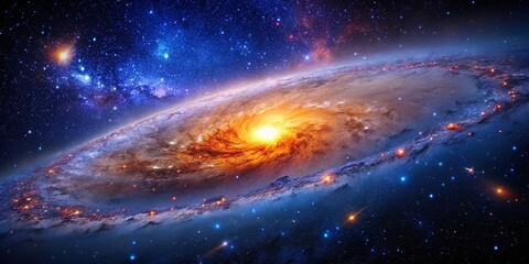 Obraz premium Stunning Center of the Galaxy with Vibrant Stars and Cosmic Dust in Deep Space Background