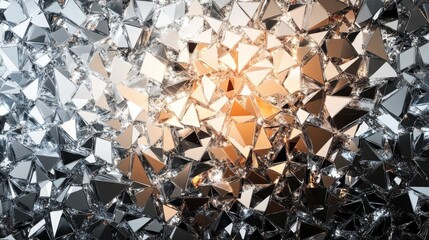 Abstract Geometric Pattern of Shimmering Triangles