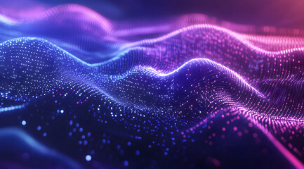 Obraz premium Abstract digital background with glowing connections and blue design, purple, and pink network lines design. Concept of technology design, data transfer, information exchange design, 