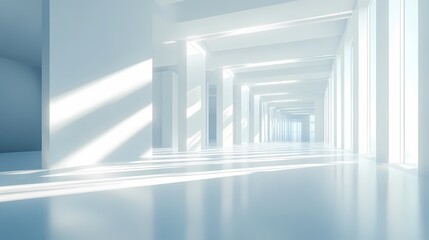 Fototapeta premium Digital Technology White Abstract Hall Poster Background