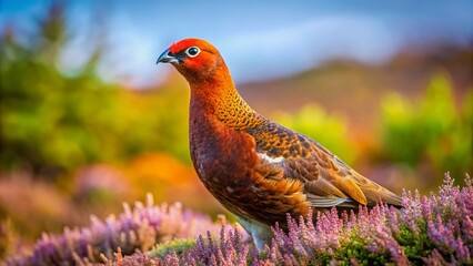 Stunning Grouse Birds in Their Natural Habitat Captured in High-Quality Stock Photographs
