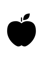 simple apple fruit design icon for health