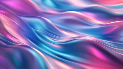 Obraz premium Abstract Wavy Background with Holographic Sheen
