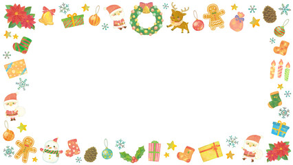 クリスマスイメージ フレーム 枠 背景素材