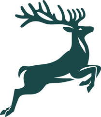 Deer silhouette, wild deers, deer logo vector isolate transparant background