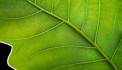 Obraz premium Imagine an image of a close-up green leaf texture as the background, highlighting the intricate patterns and details The tags for this image are leaf, nature, plant, texture, pattern, macro, abstract,
