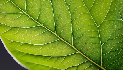 Obraz premium Imagine an image of a close-up green leaf texture as the background, highlighting the intricate patterns and details The tags for this image are leaf, nature, plant, texture, pattern, macro, abstract,