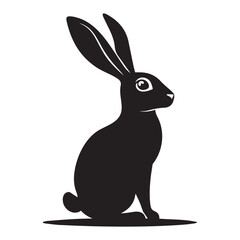 Hare silhouette vector illustration