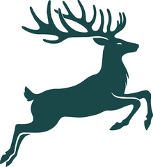 Deer silhouette, wild deers, deer logo vector isolate transparant background