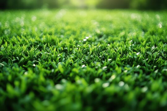 seamless artificial green grass texture viewed from above the vibrant color and even distribution create a visually pleasing natural landscape suitable for various design applications