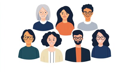 Asian and Sub-Saharan African professionals in intergenerational remote teams, promoting collaboration across age groups