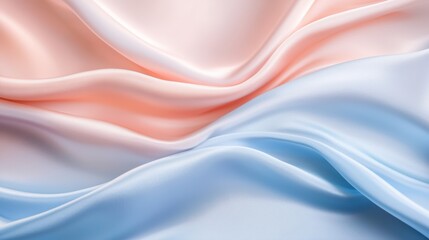 Obraz premium Soft pastel silk fabric drapes in gentle waves