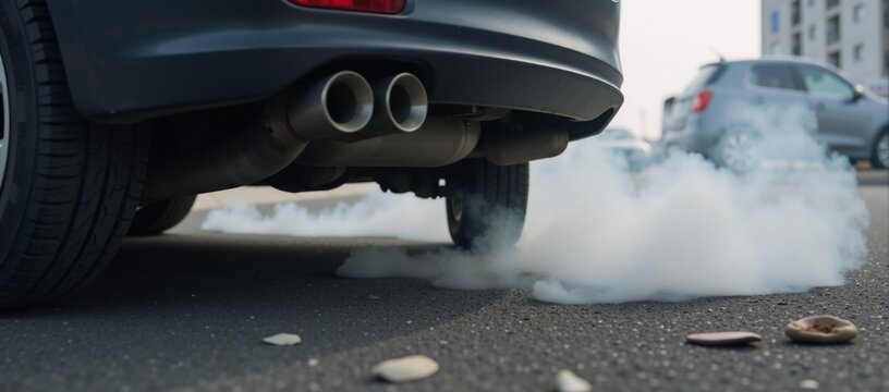 Car exhaust contributing to pollution