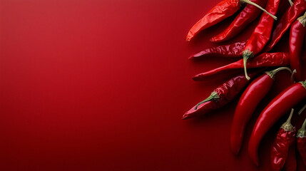 red chili on red background for wallpaper