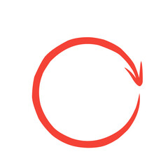 arrow red circle
