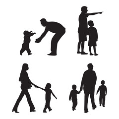 parent with kid silhouette