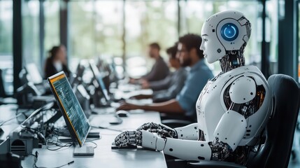 A fully automated office workplace, using AI and smart technology to improve operations