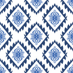 Flower Pattern Ethnic Geometric native tribal boho motif aztec textile fabric carpet mandalas African