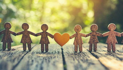 People helping others in small acts of kindness, emphasizing community bonds