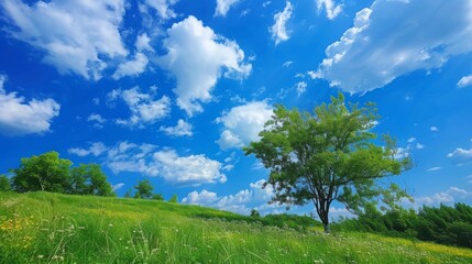 Obraz premium Natural parks and blue sky with cloud