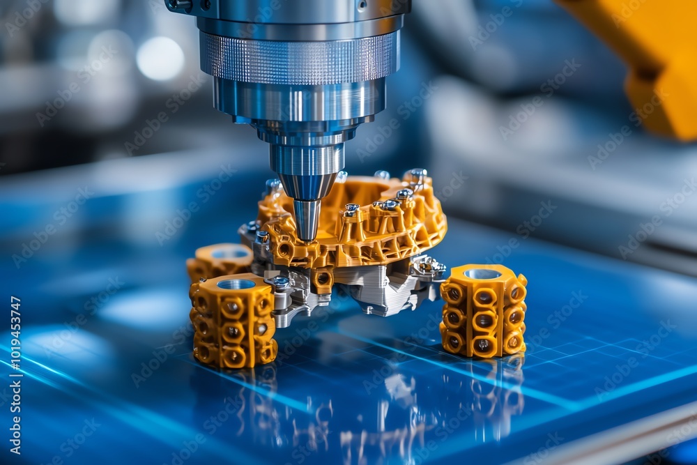 Poster Minimalist depiction of a 3D model being scanned, representing the digital recreation process in reverse engineering