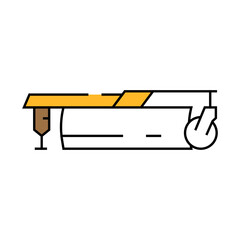 grading blade construction vehicle line icon vector. grading blade construction vehicle sign. isolated symbol illustration