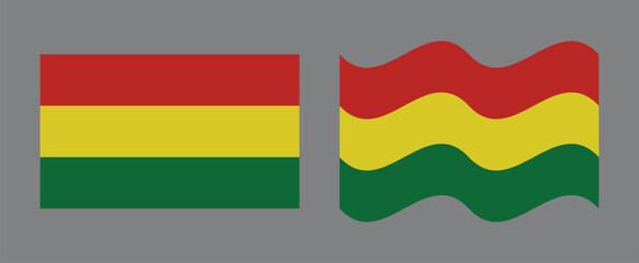 Bolivia flag flat wave