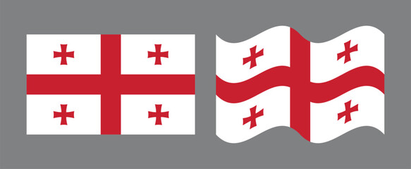 Georgia flag flat wave