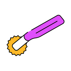tracing wheel embroidery hobby line icon vector. tracing wheel embroidery hobby sign. isolated symbol illustration