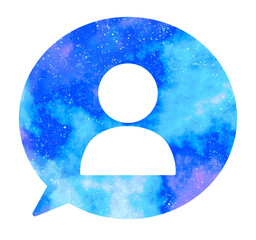 マーブルな星空｜ユーザーアイコンの吹き出し