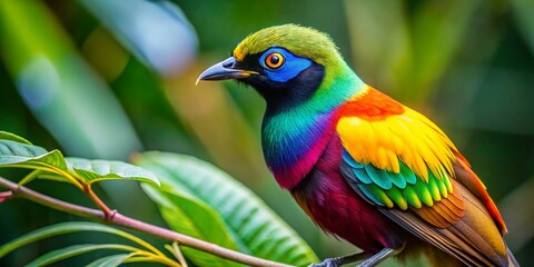 Obraz premium Vibrant and Exotic Birds of Paradise in Their Natural Habitat Captured in Stunning Detail and Color