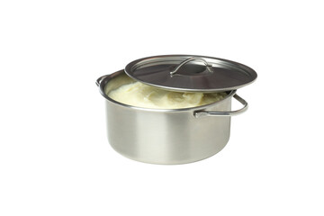 PNG, Mashed potatoes in pan, isolated on white background