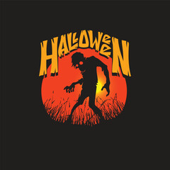 helloween silhoette vector image