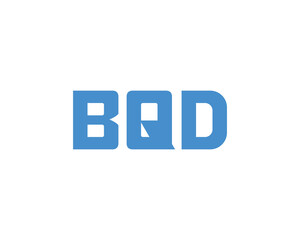 BQD logo design vector template. BQD