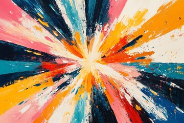 Vibrant abstract burst of colors on a textured background.