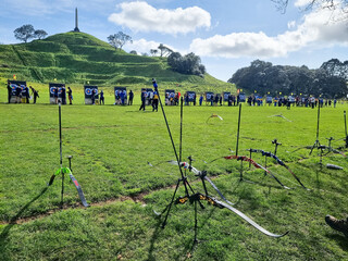 Target archery competition outdoor