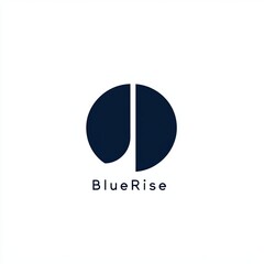 Minimalist logo design for BlueRise brand