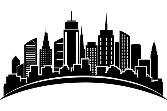 recommend clip art: city skyline silhouette vector illustration