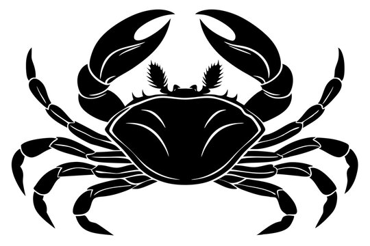 recommend clip art: Crab silhouette vector illustration