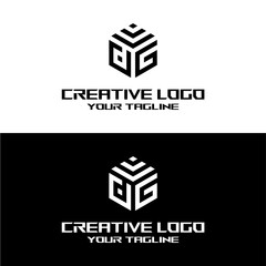 creative letter logo dg desain vektors