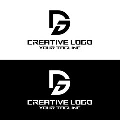 creative letter logo dg desain vektors