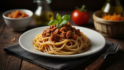 spaghetti with tomato sauce