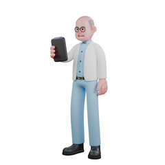 3D Illustration of Male Scientist. A male scientist stands while holding a black box in his hand. Lab Testing Specialist