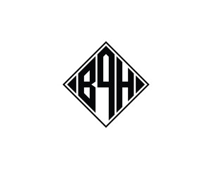 BQH logo design vector template. BQH