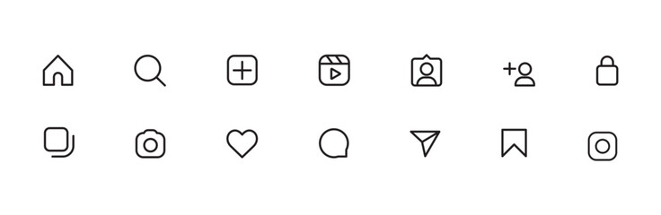 social media menu icons