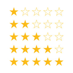 stars rating yellow vector design