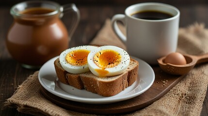 cup of coffee and cake with cream