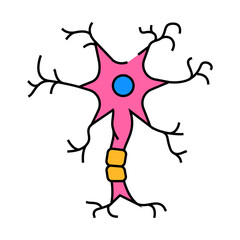 neuron structure neuroscience neurology line icon vector. neuron structure neuroscience neurology sign. isolated symbol illustration